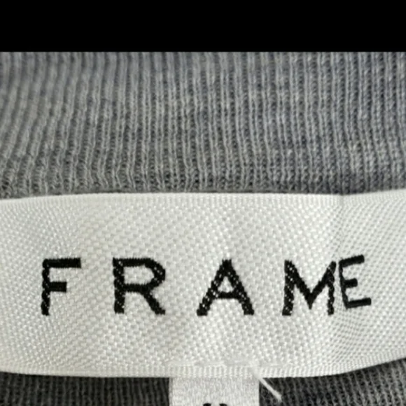 Frame 100% Silk Mock Neckline w/ Front Keyhole Long Sleeve Lightweight Sz L NWT - Picture 5 of 9